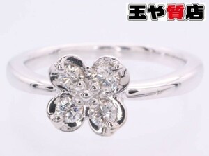 ポンテヴェキオ リング 7号 ダイヤ0.13ct K18WG ホワイトゴールド 新品同様