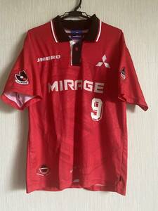 即決 1997 97年 浦和レッズ No.9 HOME ホーム半袖ユニフォーム umbro 当時物 正規品 