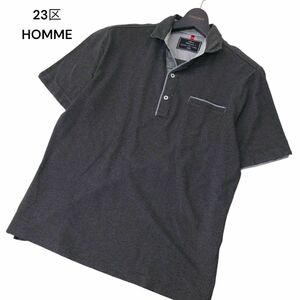 23区 HOMME オム 春夏 クイックドライ★ COOL 半袖 鹿の子 ポロシャツ Sz.48　メンズ　A4T07487_6#A