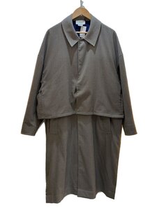 YOKE◆3WAY BAL COLLAR SHARE COAT/M/ポリエステル/BEG/千鳥格子/YK19SS0019