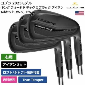 ★新品★送料無料★ コブラ Cobra キング フォージド テック X ブラック アイアン 6本セット #5-9，PW 2023 トゥルーテンパー 右利き用