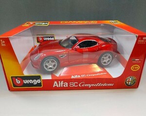 ●ブラーゴ 1/18 アルファ 8C コンペティツィオーネ 2007 メタリックレッド　No.18-11021R