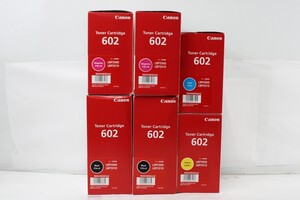 未使用 CANON 純正 トナー 602 4色6本（シアン・イエロー×各1 / マゼンタ・ブラック×各2） キャノン ITJ5ZDKUZXKO-YR-L03-byebye