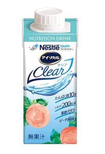 Nestle(ネスレ) アイソカル クリア clear ピーチ風味 (200ml×20本セット) 栄養補助食品 栄養ドリ