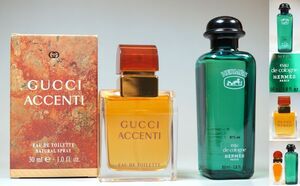 ☆壱☆①HERMES エルメス EDC オーデコロン 50mm ②グッチ　GUCCIACCENTI オードトワレ スプレー 30ml☆