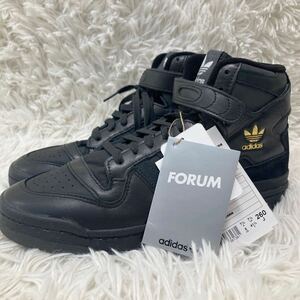 【新品未使用】 アディダス adidas FORUM 84 HIGH フォーラム 84 ハイ BLK 黒 ブラック ハイカット トレフォイル 金 26.0cm ID7315