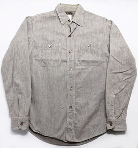 COLIMBO (コリンボ) HERRINGBONE WORK SHIRT / ヘリンボーン ワークシャツ グレー size 14(S)