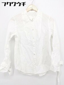 ◇ ◎ Demi-Luxe BEAMS デミルクス ビームス スタンドカラー 長袖 ブラウス カットソー サイズ38 ホワイト レディース