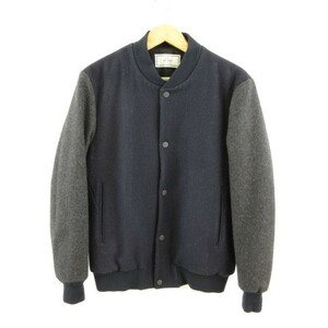 ラモンド LAMOND. スタジャン 長袖 AWARDJACKET 紺 チャコールグレー L *T31 メンズ