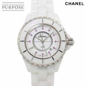 シャネル CHANEL J12 33mm H2054 銀座ブティック 限定モデル レディース 腕時計 11P ピンクサファイヤ クォーツ 90262453