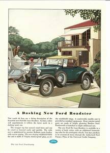 ◆1931年の自動車広告　フォードロードスター　Ford