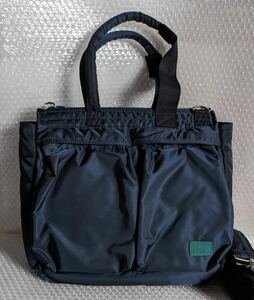 美品 PORTER sacai ヘルメットバッグ サカイ トートバッグ ネイビー バッグ