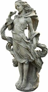 ナプコ製 風の庭の少女像、高さ 91ｃｍ置物彫像 彫刻/ ガーデニング 庭園 作庭 新築祝い 芝生 プール(輸入品)