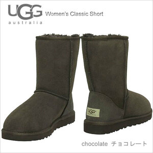 UGG アグ レディース　クラッシック　ショート　シープスキン　ムートン　ブーツ チョコレート 8