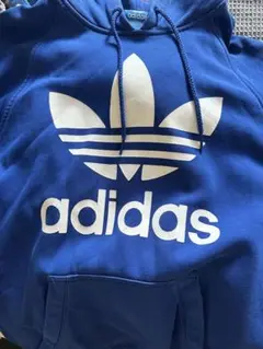 ブルー　青　ADIDAS original パーカー