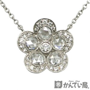 17134 TIFFANY&Co.【ティファニー】ガーデンフラワーネックレス ダイヤ pt950 プラチナ アクセサリー ジュエリー レディース【仕上げ済み】