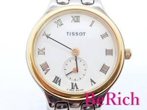 ティソ TISSOT レディース 腕時計 K203 アイボリー 文字盤 SS シルバー ゴールド コンビ スモセコ アナログ クォーツ 【中古】 bt2528