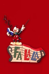 ■希少 1990年代 DISNEY■Vintage Disney■MIDWEST OF CANNON FALLS■CHRISTMAS MICKEY MOUSE ”FA LA LA”■ Resin Figurines.■置物