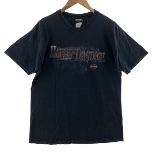 古着 90年代 ハーレーダビッドソン 両面プリント モーターサイクル バイクTシャツ USA製 メンズL ヴィンテージ /eaa381760