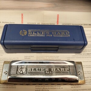 HOHNER 10穴ブルースハープ M533086 ホーナー 中古 ハーモニカ ケース付き