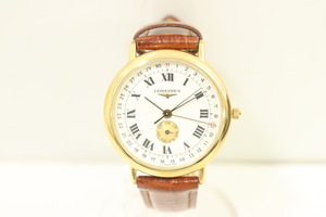 【中古】 CHARLESTON LONGINES メンズ腕時計 - CHARLESTON LONGINES - 茶 ブラウン 金 ゴールド ロゴ