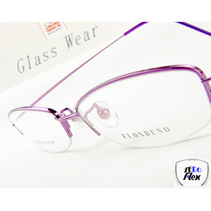 即決★眼鏡一式☆度入レンズ込★designメガネ★【驚きの4g眼鏡】FLONDENO ゼロフレックス Purple 度付き/度なし/伊達メガネ/【メガネ通販】