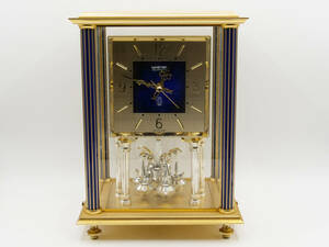 日新時計工業 MASTER QUARTZ 回転振り子時計 水晶置き時計 ゴールド マスタークォーツクロック
