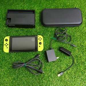 【中古品】『1-217』任天堂 Nintendo Switch 本体、ソフトケース、充電ケーブルセット 初期化済