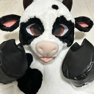 一体型 ケモノ 着ぐるみ 牛 フルスーツ kigurumi 四足歩行 スーツ アトラク fursuit