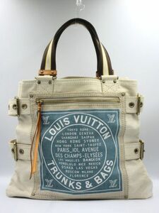 ●LOUIS VUITTON ルイヴィトン グローブショッパーMM ブルー M95114 クルーズライン バッグ トートバッグ キャンバス ロゴ ユニセックス