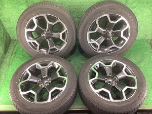 夏タイヤ 2023年製 スバル XV GP7 純正 アルミ 17インチ ホイール4本 225/55R17 17×7J +48 PCD100 55mm 5H ENKEI製 グッドイヤー 溝有