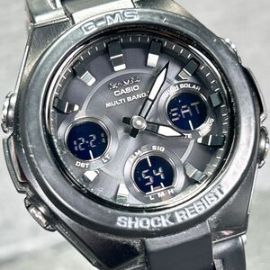 美品 CASIO カシオ Baby-G ベビージー G-MS MSG-W100G-1A 腕時計 タフソーラー 電波ソーラー アナデジ 多機能 ブラック 動作確認済み