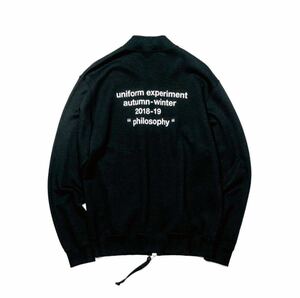 【良品】 uniform experiment UE ユニフォームエクスペリメント SOPHNET ソフネット ZIP SWEAT BLOUSON スウェットブルゾン ブラック BLACK