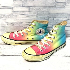 R6439bE CONVERSE コンバース ALL STAR GRADATION HI オールスターグラデーションハイ スニーカー ピンク×イエロー×ブルー 23.5cm