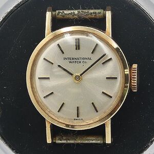 デッドストック級 稼働 良品 IWC 18K/750 銀文字盤 手巻 レディース腕時計 NSY12196 3792000 6TLG