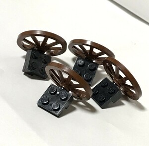 LEGO　レゴ　部品　パーツ　車輪　馬車　４個セット　昭和レトロ