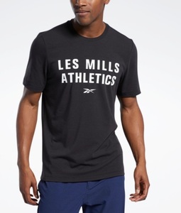 ２XO　★日本完売★新品★男女兼用★リーボック★Reebok★レ【2021春夏】レズミルズ コットンTシャツ / LES MILLS COTTON T-SHIRT黒