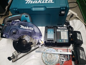 新品バッテリー2個 オマケ有 ケース付 マキタ18V KS511D 充電式防塵マルノコ 充電器セット(検) 丸ノコ マルチツール インパクトブロアーDIY