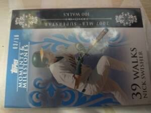 】Topps 08 Moments&Milestones】№104/Nick Swisher●10枚限定カード