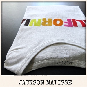 【JACKSON MATISSE ジャクソンマティス】ロンハーマン取扱ブランド◎ マーシー着 カリフォルニア ロゴ Tシャツ ホワイト!!