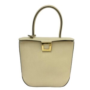 【美品】デルボー DELVAUX ハンドバッグ クリーム