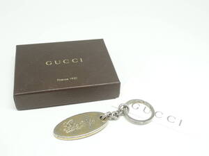 ☆ブランドアクセサリー大放出☆#14160 グッチ/GUCCI グッチロゴ キーリング 変色有 箱付 全長約10㎝ 重さ約46.5g 現状品