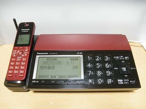 即決 送料込 Panasonic コードレスFAX KX-PZ910-R コードレス受話器KX-FKD353-R 通電送受信確認 中古経年品 現状渡し