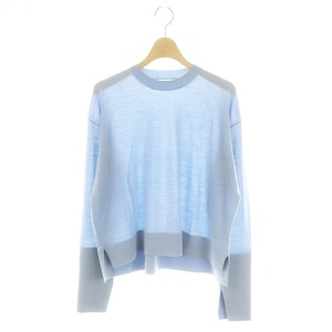 アパルトモン ドゥーズィエムクラス 23SS Slit Sleeve Knit Pullover ニット セーター 長袖 ウール ライトブルー /DO ■OS レディース