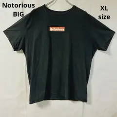 ミュージックT ラップT ノトーリアスビッグ ロゴプリント Tシャツ XL 黒