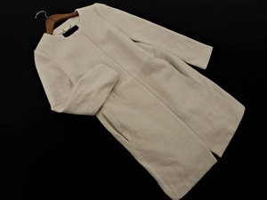 UNTITLED アンタイトル ウール100% 切替 ノーカラー コート size1/ベージュ ◇■ ☆ ela5 レディース