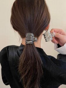 アクセサリー レディース ヘアアクセサリー 上質金属製ヘアクリップ 簡単ヘアアクセサリー 2個セット、デイリーユース、外出、洗顔、