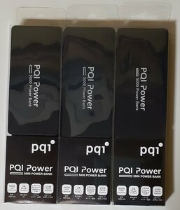 3996 3個 未使用 モバイルバッテリー 5,000mAh 5V 2A PQI Power 5000C Power Bank 6PPA-06BR0001A