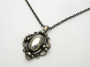 1000円スタート ネックレス Georg Jensen ジョージジェンセン 1989 イヤーペンダント 925S刻印 総重量約11.8g シルバー 装飾品 WHO H60038