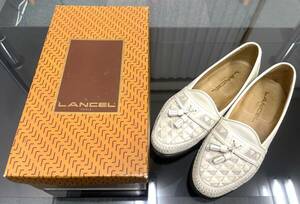 ☆ ランセル 【 LANCEL 】 シューズ タッセル ホワイト レザー 25.0㎝ !! ☆